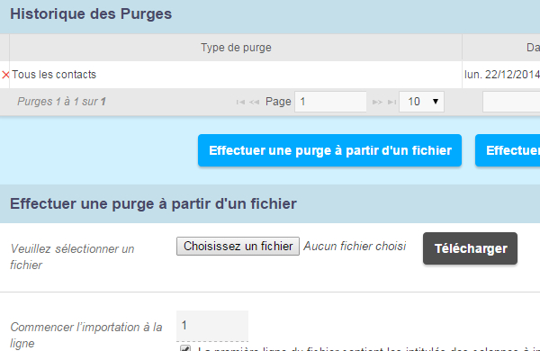Procédez à une suppression partielle de votre Base Contacts