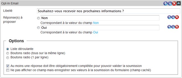 Insérez un champ Opt-In Email pour gérer le désabonnement Insérez un champ Opt-In Email pour gérer le désabonnement