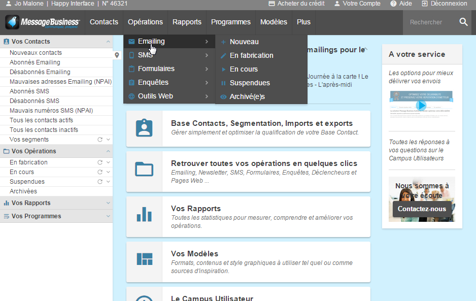 Créez un nouveau emailing Créez un nouveau emailing