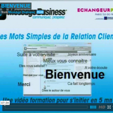Mot simple de la relation N°1 : bienvenue
