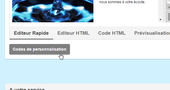 Personnalisez votre Emailing bouton-code-de-personnalisation