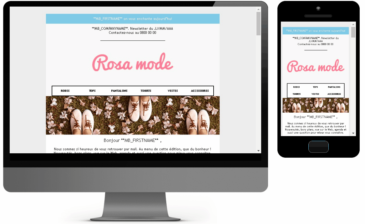 Gif affichage responsive d'un Emailing grâce à l'Editeur Message Business