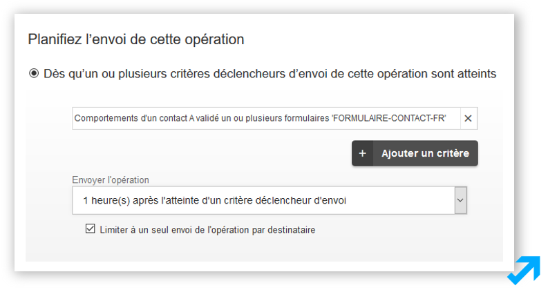 Module de planification de scénarisation dans l'application Message Business