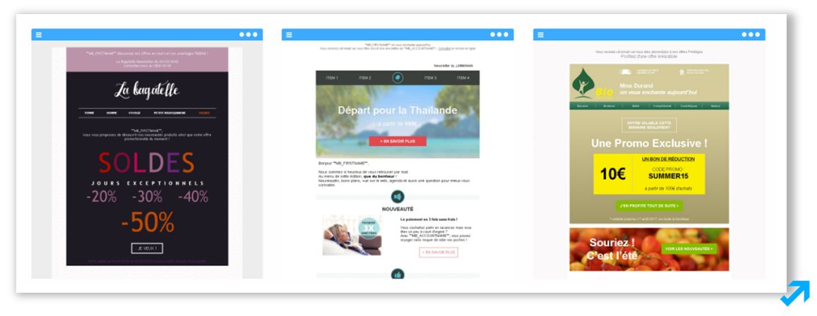 Exemples de la collection Emailings créés par des directeurs artistiques talentueux pour Message Business