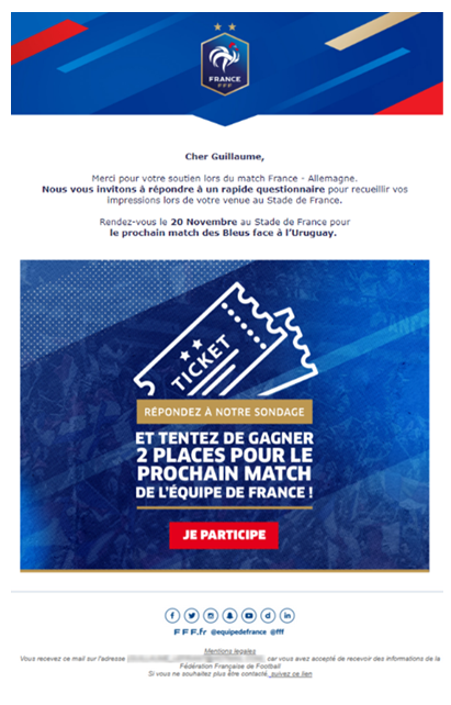 Enquête de satisfaction sport - Fédération Française de Football