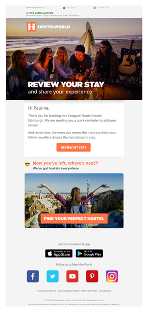 Enquête de satisfaction tourisme - HostelWorld